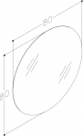 Veidrodis  Eco round 80cm 